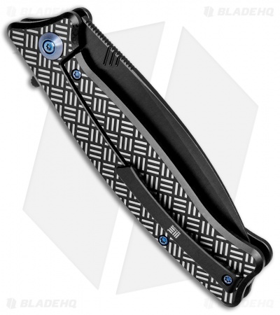 WE Knife Co. Balaenoptera Frame Lock Knife Black/Gray Ti (3.5" Black) 712E