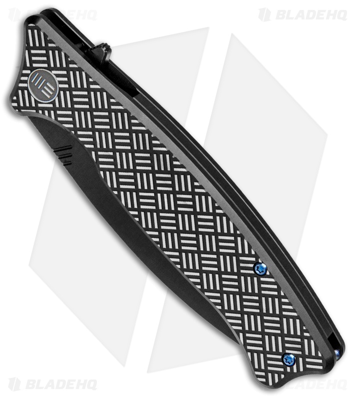 WE Knife Co. Balaenoptera Frame Lock Knife Black/Gray Ti (3.5" Black) 712E