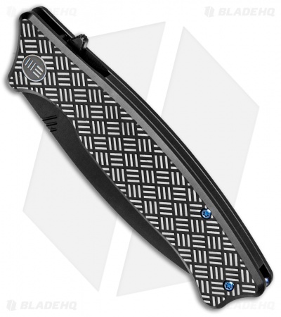 WE Knife Co. Balaenoptera Frame Lock Knife Black/Gray Ti (3.5" Black) 712E