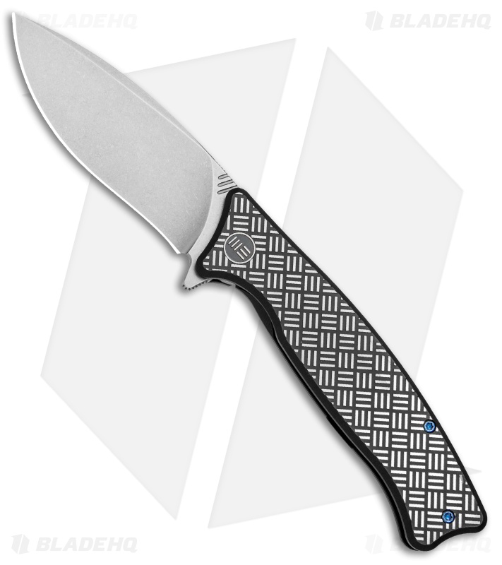 WE Knife Co. Balaenoptera Frame Lock Knife Black/Gray Ti (3.5" Stonewash) 712F