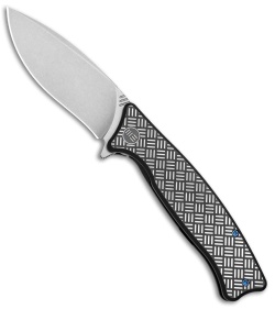 WE Knife Co. Balaenoptera Frame Lock Knife Black/Gray Ti (3.5" Stonewash) 712F