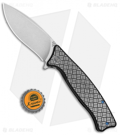 WE Knife Co. Balaenoptera Frame Lock Knife Black/Gray Ti (3.5" Stonewash) 712F