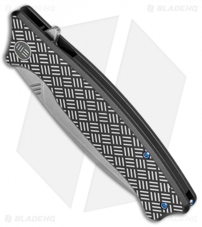 WE Knife Co. Balaenoptera Frame Lock Knife Black/Gray Ti (3.5" Stonewash) 712F