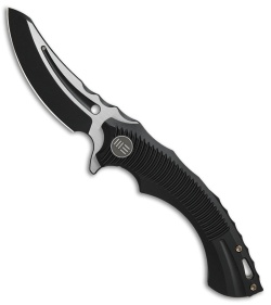 We Knife Co. Sea Monster Frame Lock Knife Black Ti (3.3" Black) 713D