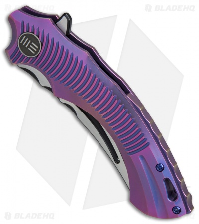 We Knife Co. Sea Monster Frame Lock Knife Purple Ti (3.3" Black) 713A