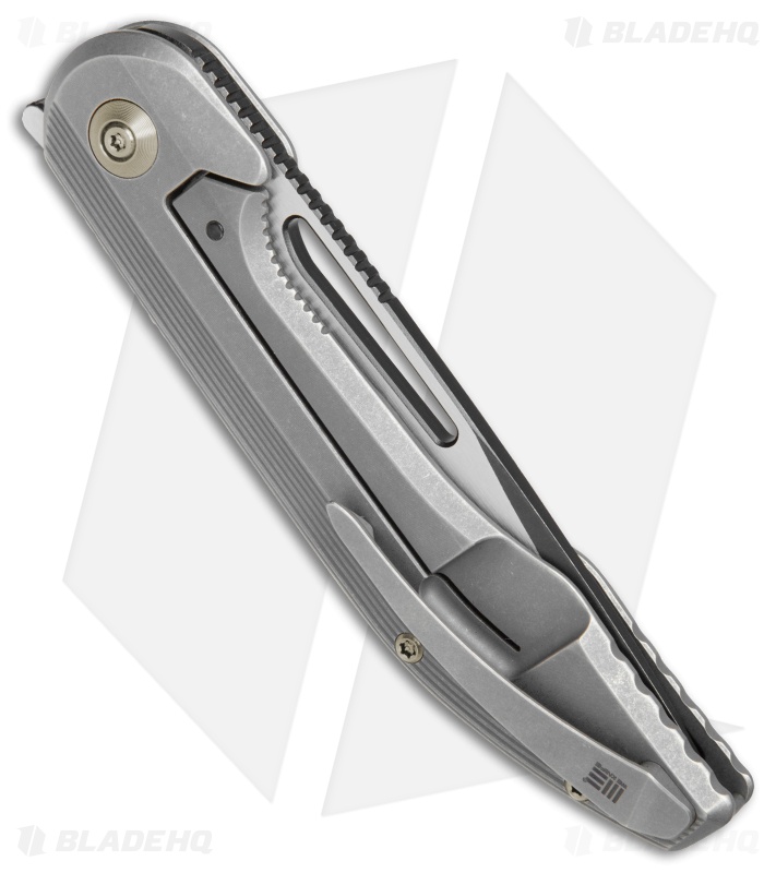 We Knife Co. Slipstream Frame Lock Knife Gray Ti (3.75" Black) 714B