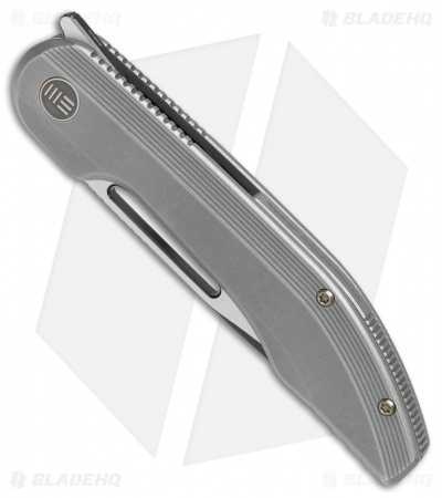 We Knife Co. Slipstream Frame Lock Knife Gray Ti (3.75" Black) 714B