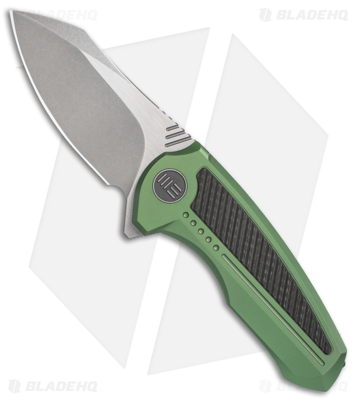 We Knife Co. Valiant Frame Lock Knife Titanium/CF (3" Stonewash) 717F