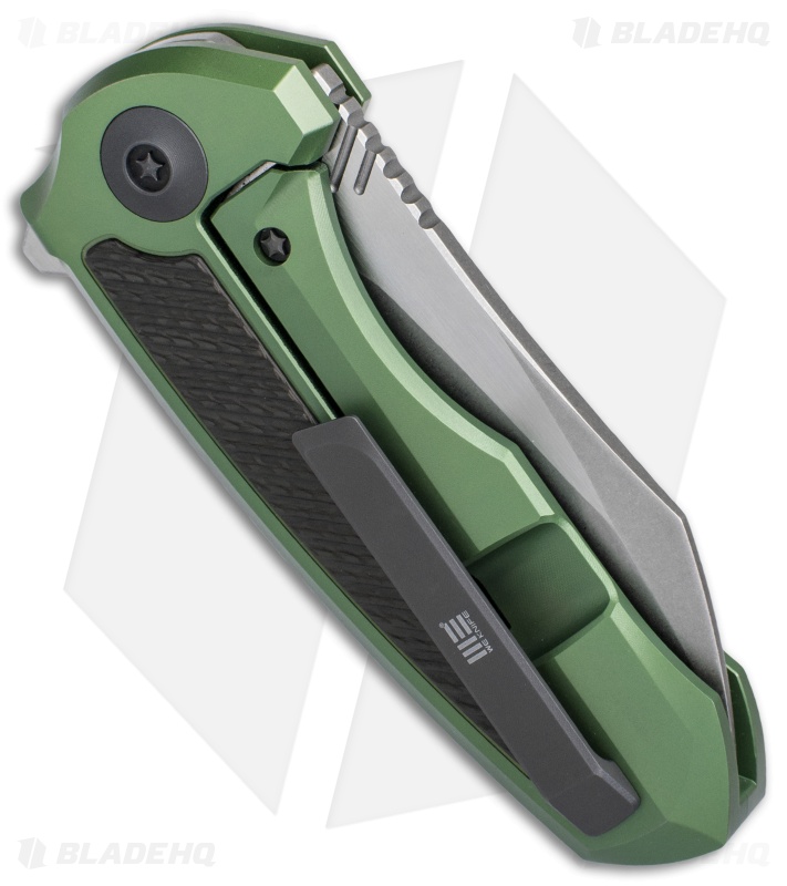 We Knife Co. Valiant Frame Lock Knife Titanium/CF (3" Stonewash) 717F