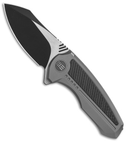 We Knife Co. Valiant Frame Lock Knife Titanium/CF (3" Black) 717G