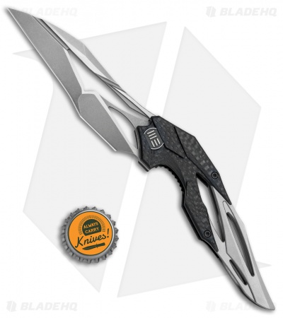 WE Knife Co. Isham Eschaton Knife Carbon Fiber/Titanium (3.85 Stonewash)  719B - Blade HQ