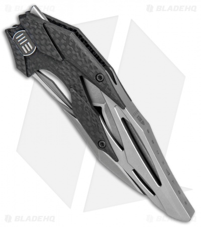 WE Knife Co. Isham Eschaton Knife Carbon Fiber/Titanium (3.85 Stonewash)  719B - Blade HQ