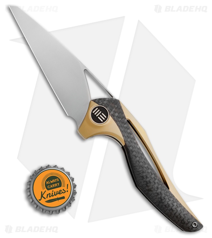 WE Knife Co. Isham ÆternA Integral Folding Knife CF/Gold Ti (3.25" M390