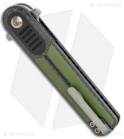 WE Knife Co. Lundquist Angst Liner Lock Knife Green G-10/CF (3.06" SW) 2002A