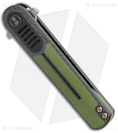 WE Knife Co. Lundquist Angst Liner Lock Knife Green G-10/CF (3.06" SW) 2002A