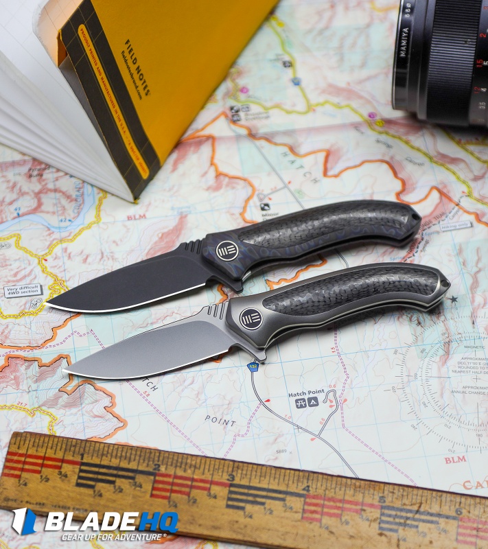 WE Knife Co. Anodyne Integral Frame Lock Knife FlamedTi/CF (2.35" Black SW) 914B