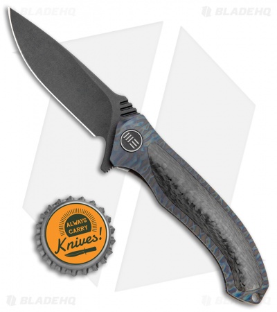 WE Knife Co. Anodyne Integral Frame Lock Knife FlamedTi/CF (2.35" Black SW) 914B