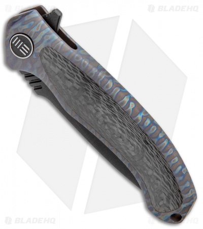 WE Knife Co. Anodyne Integral Frame Lock Knife FlamedTi/CF (2.35" Black SW) 914B