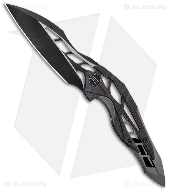 WE Knife Co. Isham Arrakis Knife Flame/Gray Ti (3.5" Black Stonewash) 906G