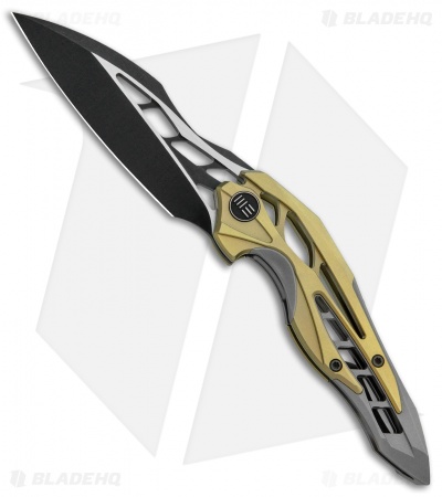 WE Knife Co. Isham Arrakis Knife Gold/Gray Titanium (3.5" Two-Tone) 906A