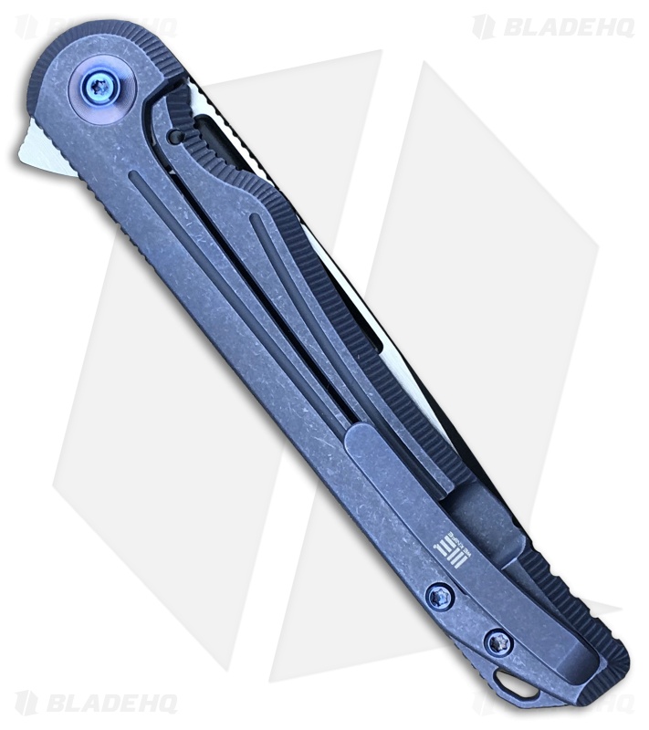 WE Knife Co. Array Frame Lock Knife Blue Ti (3.7" Black) 718A