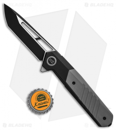 WE Knife Co. Arsenal Frame Lock Knife Black Titanium/Gray G-10 (3.5" Two Tone)