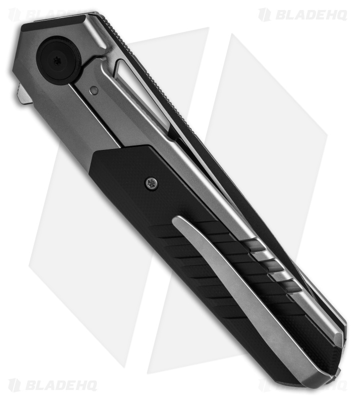 WE Knife Co. Arsenal Frame Lock Knife Gray Titanium/Black G-10 (3.5" Two Tone)