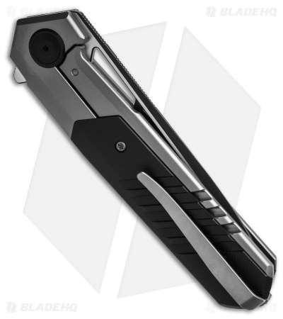 WE Knife Co. Arsenal Frame Lock Knife Gray Titanium/Black G-10 (3.5" Two Tone)