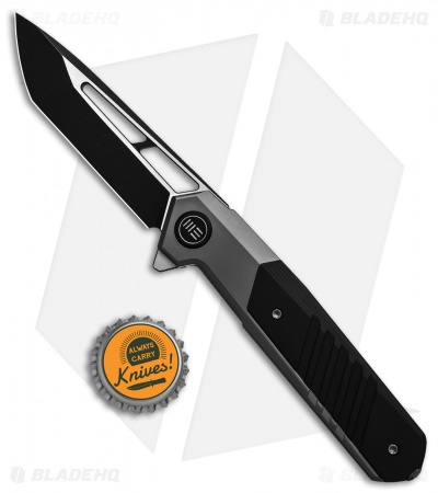WE Knife Co. Arsenal Frame Lock Knife Gray Titanium/Black G-10 (3.5" Two Tone)