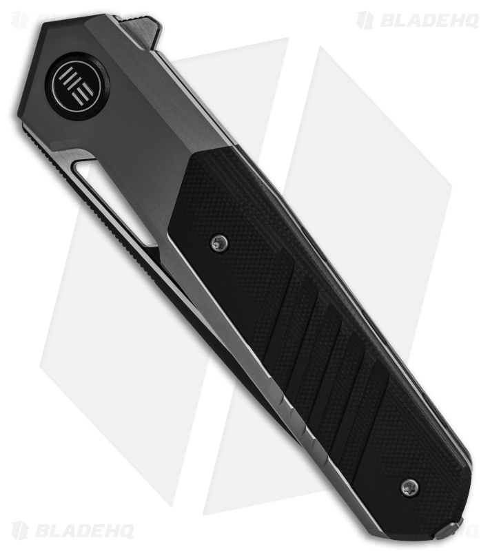 WE Knife Co. Arsenal Frame Lock Knife Gray Titanium/Black G-10 (3.5" Two Tone)