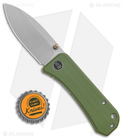 WE Knife Co. Banter Liner Lock Knife OD Green G-10 (2.9" Stonewash)