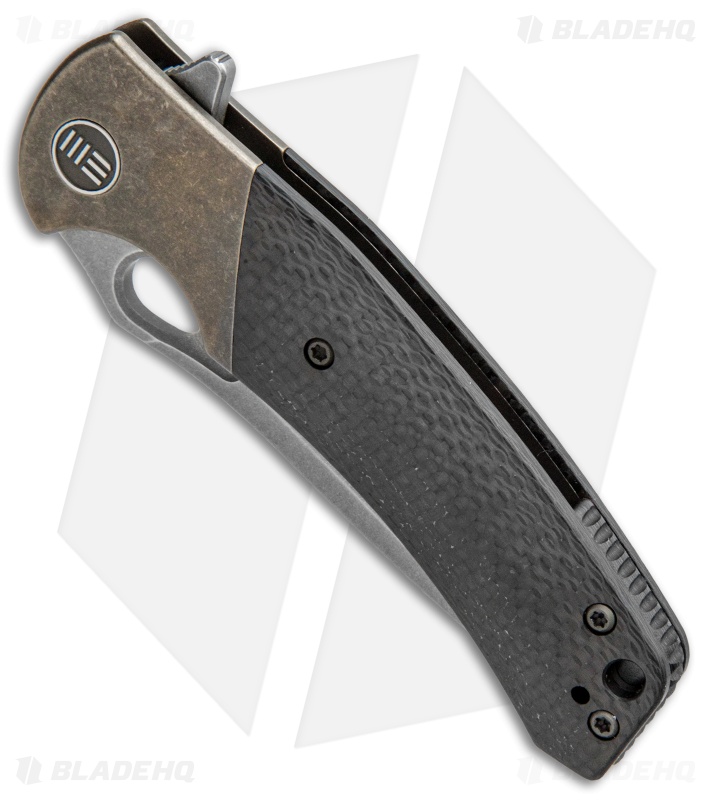 WE Knife Co. Bishop Flipper Folding Knife Bronze Ti/CF (3.5" Stonewash) 903C
