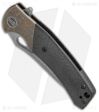 WE Knife Co. Bishop Flipper Folding Knife Bronze Ti/CF (3.5" Stonewash) 903C