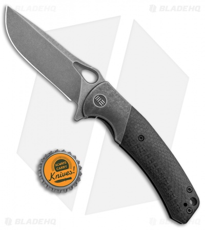 WE Knife Co. Bishop Flipper Folding Knife Gray Ti/CF (3.5" Stonewash) 903A