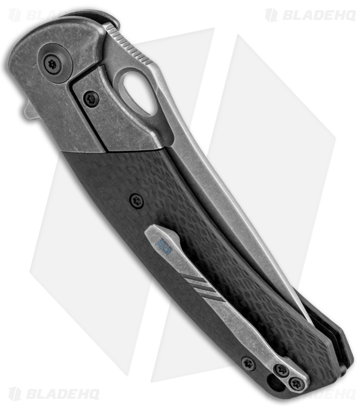 WE Knife Co. Bishop Flipper Folding Knife Gray Ti/CF (3.5" Stonewash) 903A