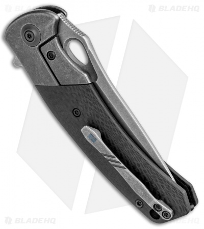 WE Knife Co. Bishop Flipper Folding Knife Gray Ti/CF (3.5" Stonewash) 903A