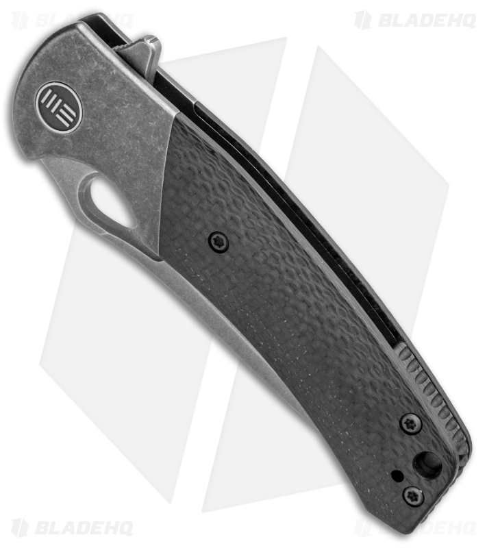 WE Knife Co. Bishop Flipper Folding Knife Gray Ti/CF (3.5" Stonewash) 903A