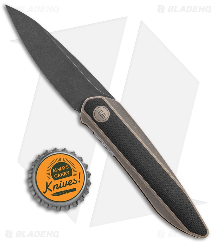 WE Knife Co. Black Void Opus Knife | G10/Bronze Titanium | Blade HQ