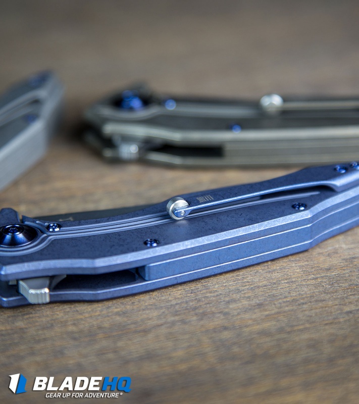 WE Knife Co. Bullit Frame Lock Knife Blue Ti (3.5 Hand Satin) 806A