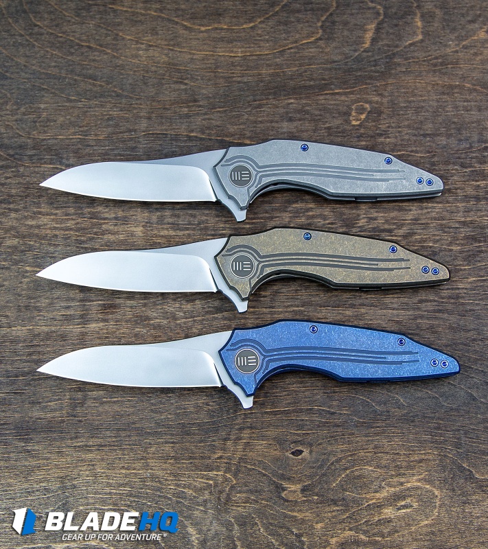 WE Knife Co. Bullit Frame Lock Knife Blue Ti (3.5 Hand Satin) 806A