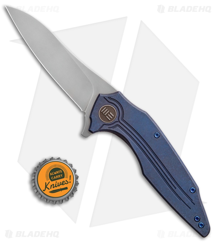 WE Knife Co. Bullit Frame Lock Knife Blue Ti (3.5 Hand Satin) 806A