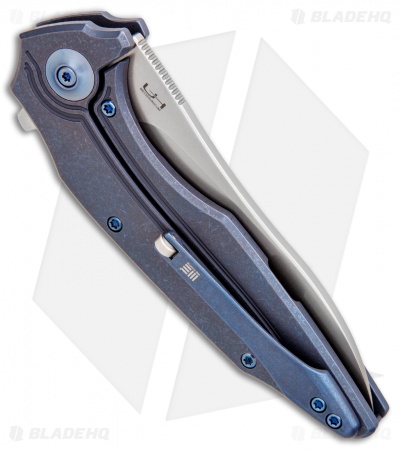 WE Knife Co. Bullit Frame Lock Knife Blue Ti (3.5 Hand Satin) 806A