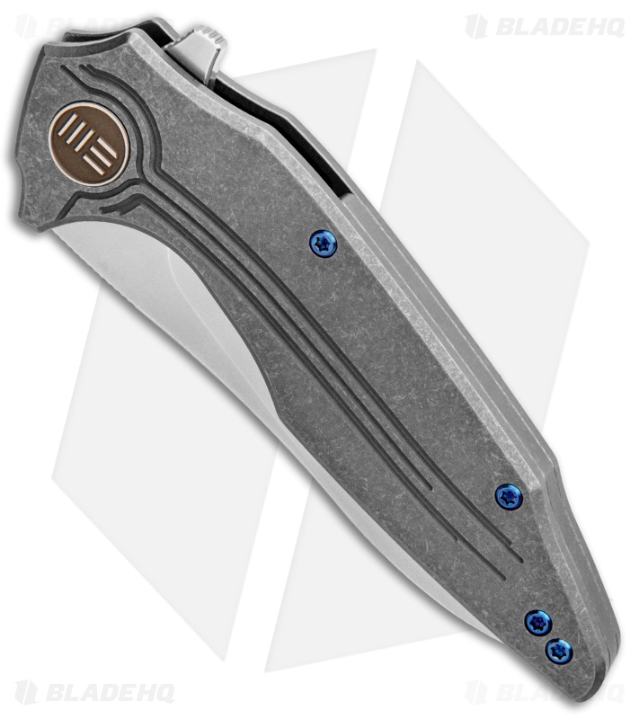 WE Knife Co. Bullit Frame Lock Knife Gray Ti (3.5 Hand Satin) 806C