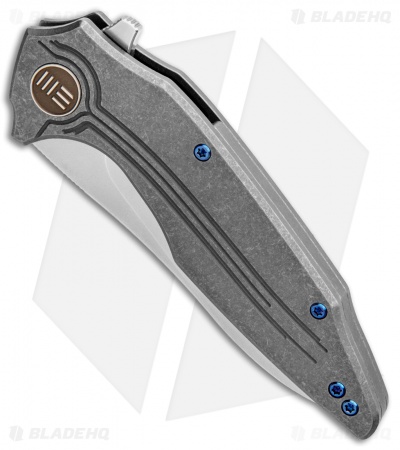 WE Knife Co. Bullit Frame Lock Knife Gray Ti (3.5 Hand Satin) 806C