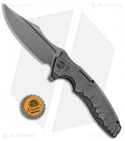 WE Knife Co. Chimera Frame Lock Knife Gray Ti (3.9" BB, Stonewash) 814B