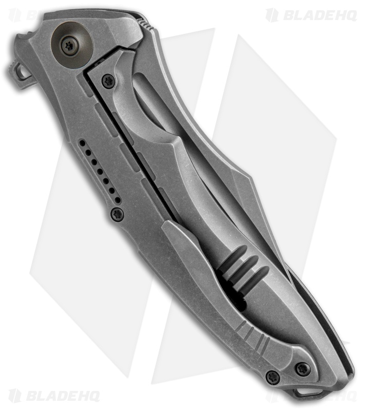 WE Knife Co. Chimera Frame Lock Knife Gray Ti (3.9" BB, Stonewash) 814B
