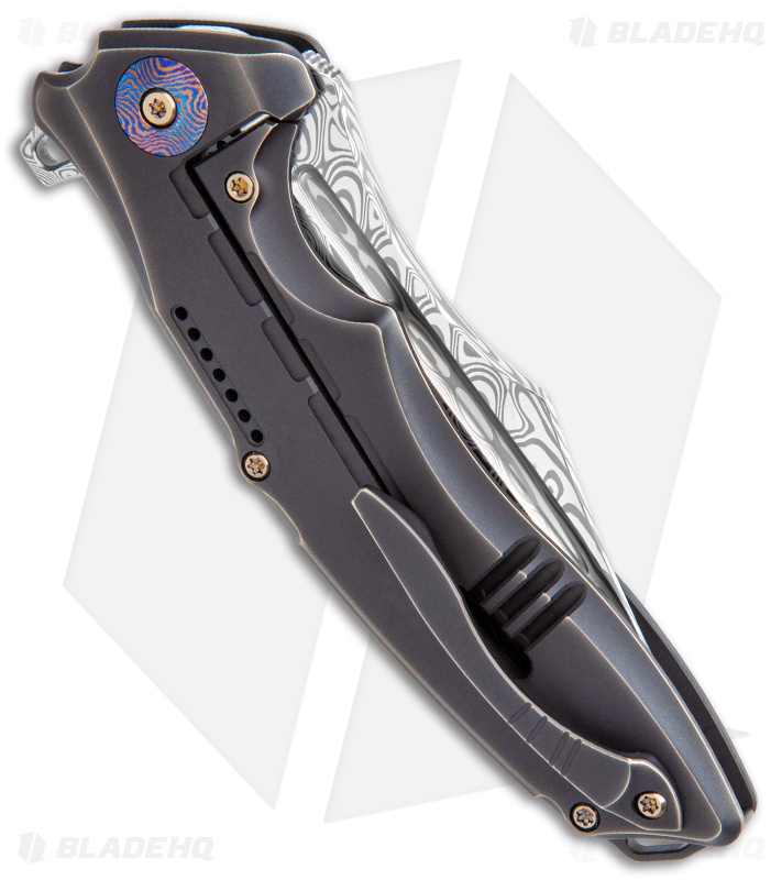 WE Knife Co. Chimera Frame Lock Knife Bronze/Ti (3.9" Damasteel) 814DS-2