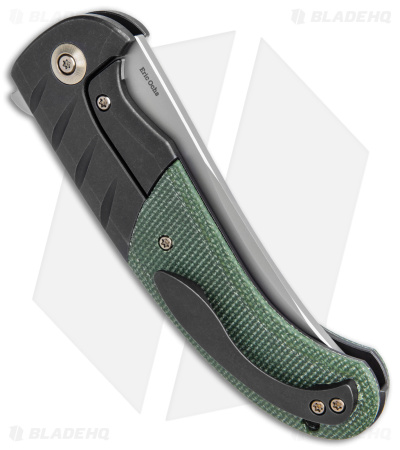 WE Knife Co. Curvaceous Frame Lock Knife Green Micarta/Ti (3.7" BB) WE20012-2