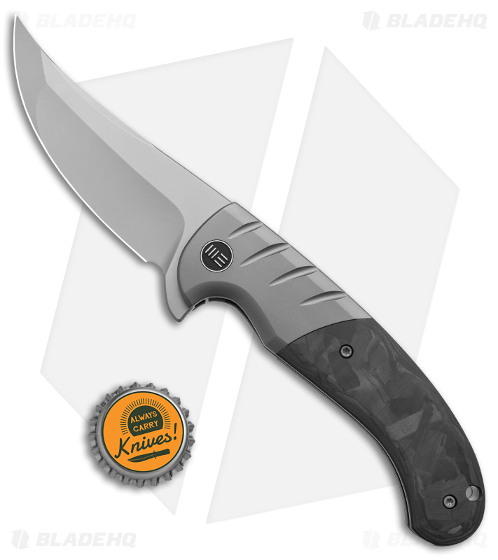 WE Knife Co. Curvaceous Frame Lock Knife Marble CF/Ti (3.7" BB) WE20012-1