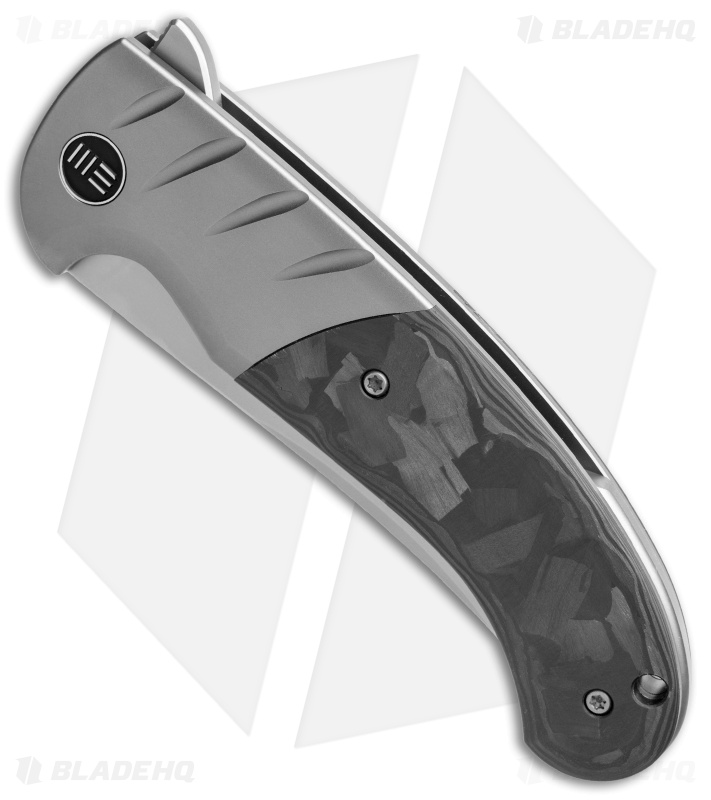WE Knife Co. Curvaceous Frame Lock Knife Marble CF/Ti (3.7" BB) WE20012-1